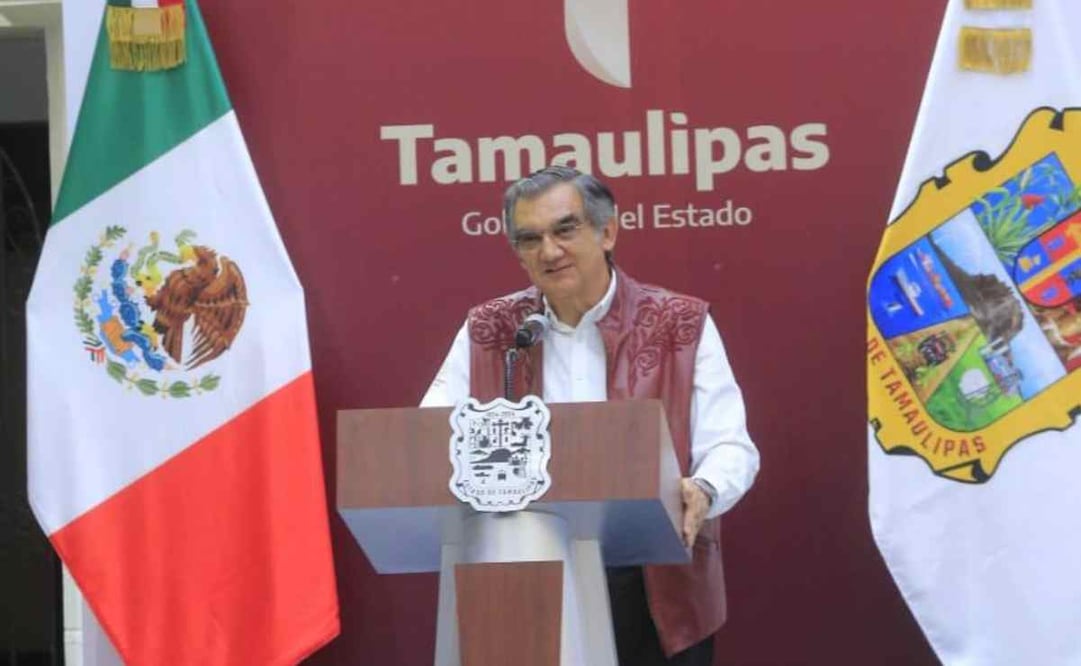 Americo Villarreal, gobernador de Tamaulipas en la ceremonia de honores a la bandera del 5 de enero de 2026 / Foto: Especial