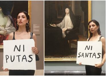 Autora feminista protesta en el Museo del Prado