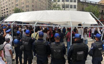 Artesanos y comerciantes se manifiestan en Bellas Artes