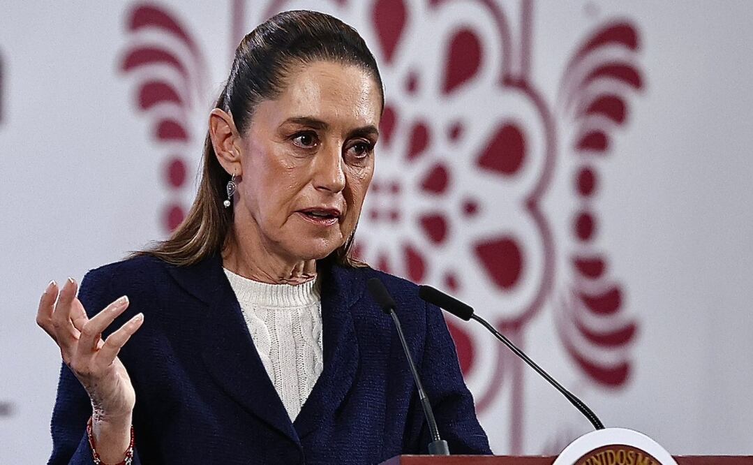 Conferencia matutina de la presidenta Claudia Sheinbaum en Palacio Nacional el 11 de agosto de 2025. Foto: Berenice Fregoso/ EL UNIVERSAL