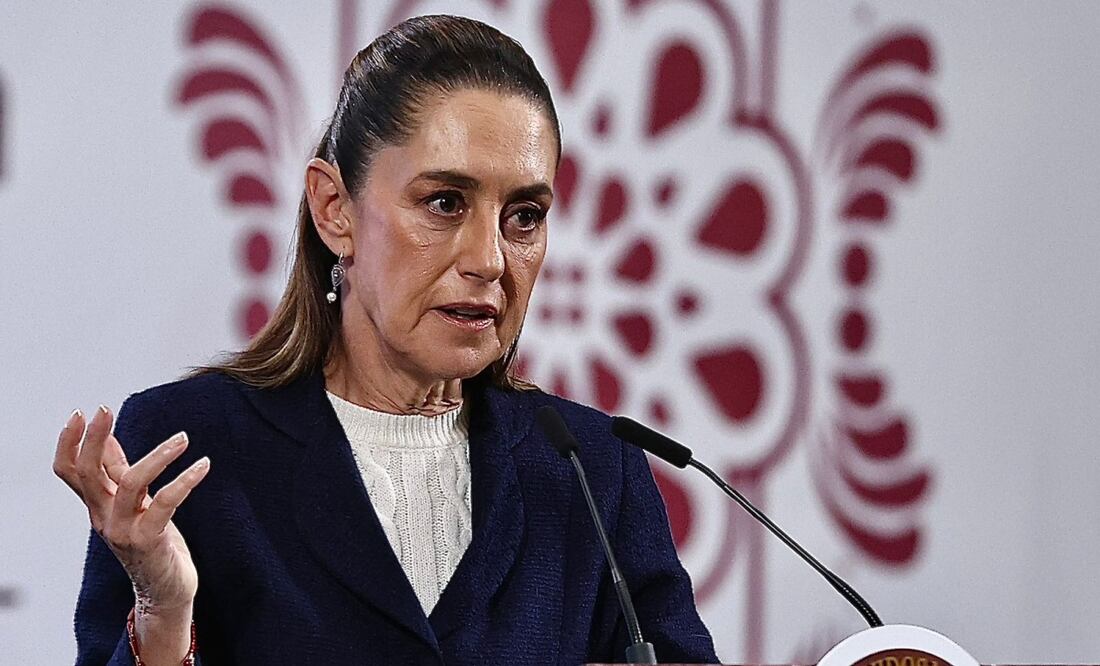 Conferencia matutina de la presidenta Claudia Sheinbaum en Palacio Nacional el 11 de agosto de 2025. Foto: Berenice Fregoso/ EL UNIVERSAL