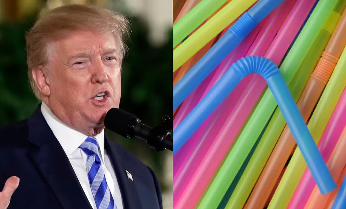 Donald Trump firma orden para usar popotes de plástico (10/02/2025). Foto: Archivo/El Universal