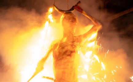 FOTOS: Así se vivió el Sábado de Gloria en el Mercado de Sonora; prenden fuego a Judas