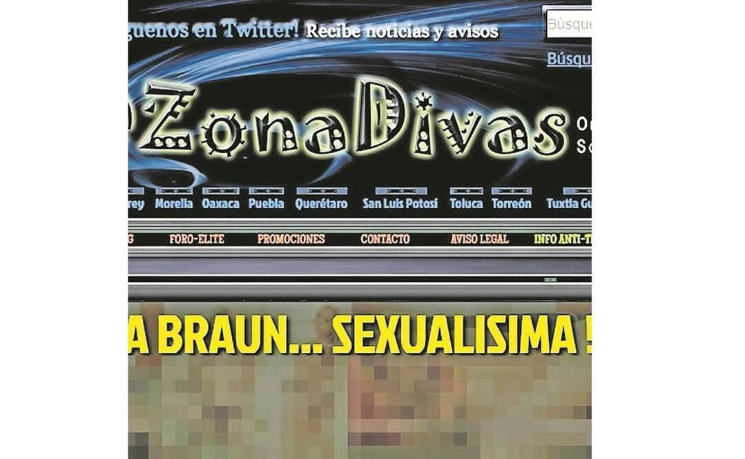 El portal Zona Divas, que ahora está cerrado. FOTO: ARCHIVO EL UNIVERSAL.