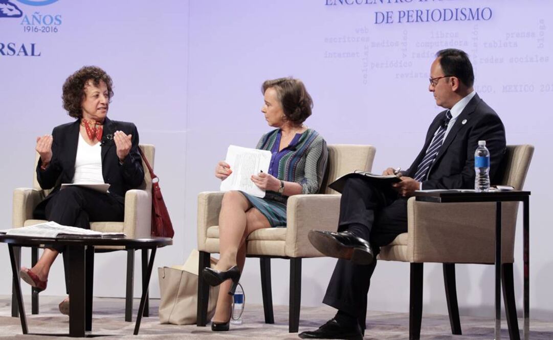 Jacqueline Peschard, María Amparo Casar y Jorge Islas. Fotografía de Carlos Mejía