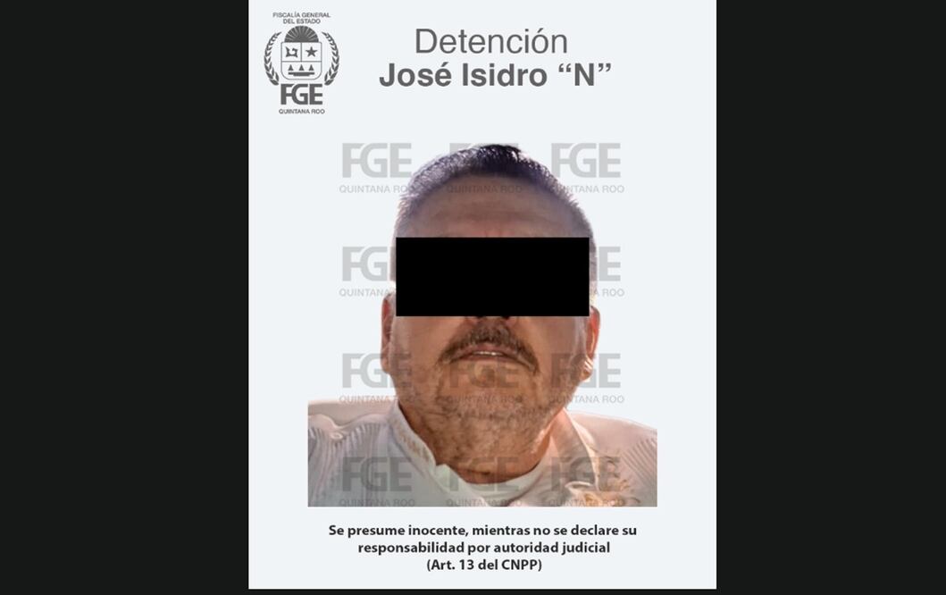 La Fiscalía General de Quintana Roo (FGE) detuvo esta mañana a José Isidro "N", dirigente de la Confederación de Trabajadores de México (CTM) en la entidad. Foto: especial