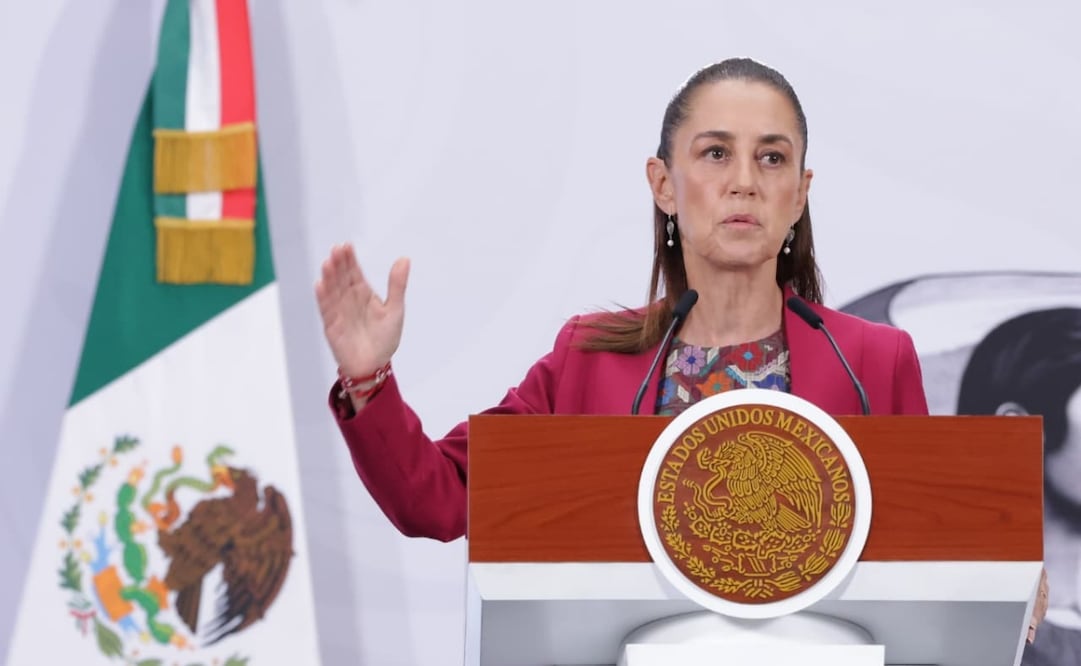 Claudia Sheinbaum Pardo en su conferencia matutina en Palacio Nacional el 13 de mayo de 2026. Foto: Fernanda Rojas / EL UNIVERSAL