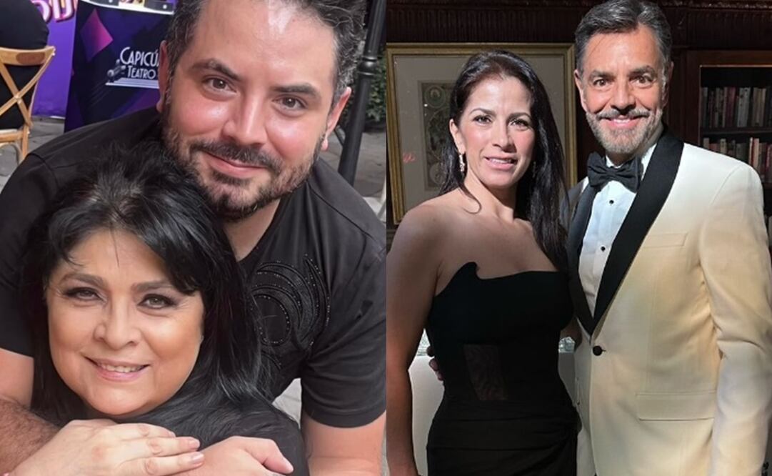 En la imagen, Victoria Ruffo y José Eduardo Derbez posan "junto" a Alessandra Rosaldo y Eugenio Derbez. Foto: Instagram oficial.