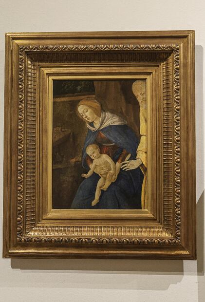 Cuadro "La sagrada familia" de Sandro Botticelli en el Museo Nacional de San Carlos. Fotos: Gabriel Pano/EL UNIVERSAL.