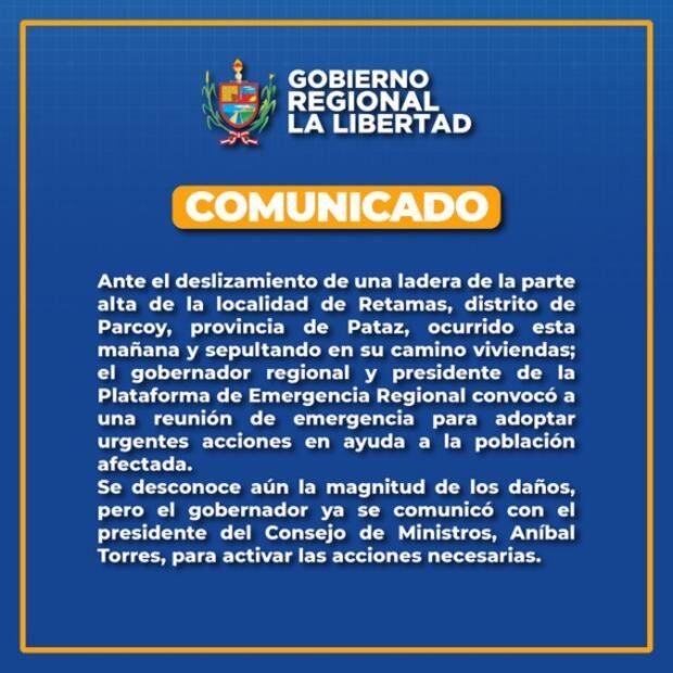 Captan en video deslizamiento de tierra que sepultó más de 80 viviendas en Perú