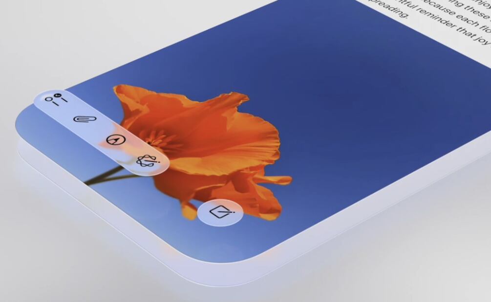 El Liquid Glass de iPhone ofrece un diseño translúcido en los botones de la pantalla. Foto: Apple