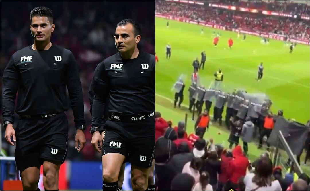 FOTO: Árbitro de la Liga MX sale escoltado por policías tras su complicado actuación - ESPECIAL
