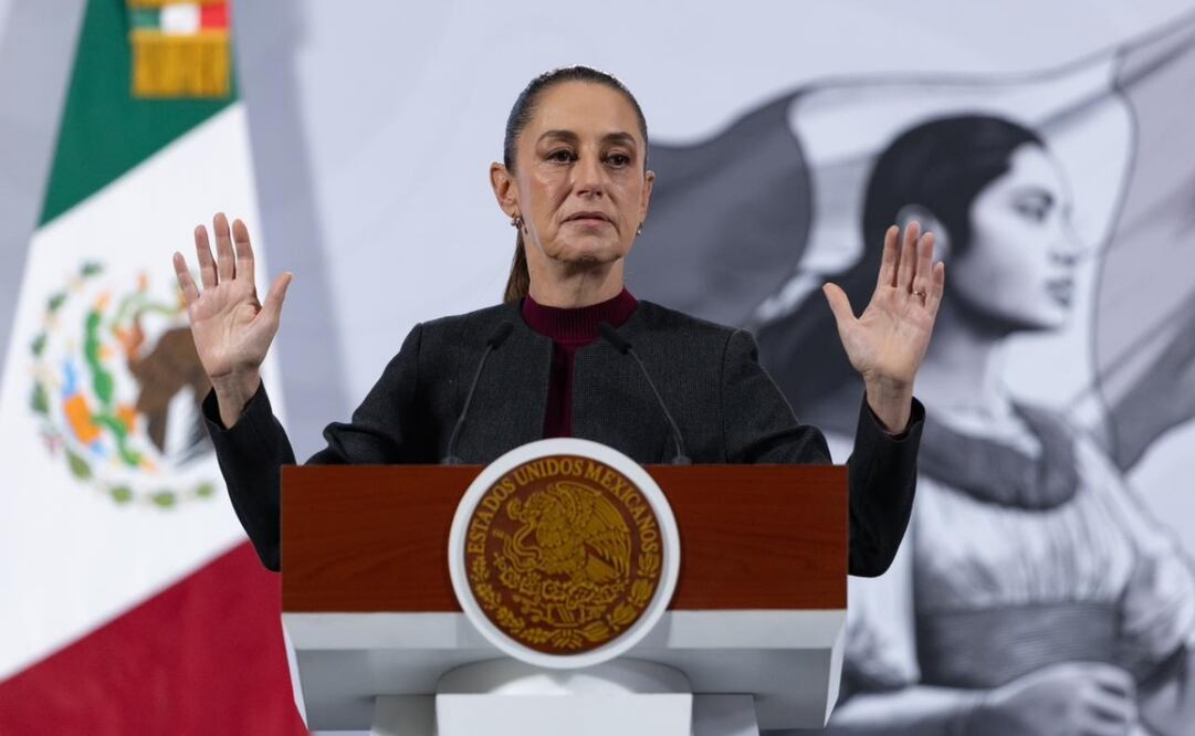 Claudia Sheinbaum Pardo en su conferencia matutina del 21 de noviembre de 2025. Foto: Hugo Salvador/EL UNIVERSAL