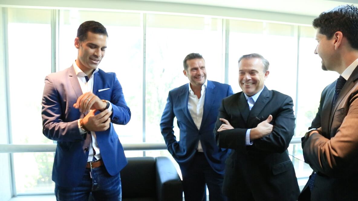 El futbolista Rafael Márquez durante su presentación como "amigo" de Piaget