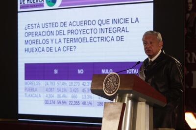 El 59.5% votó a favor de la termoeléctrica en Morelos: AMLO