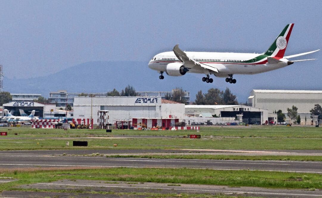 The presidential plane arrived back in Mexico City on July 22 - Photo: Germán Espinosa/EL UNIVERSAL