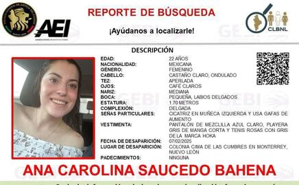 Desaparece Ana Carolina Saucedo Bahena en Monterrey, Nuevo León; se dirigía a la universidad