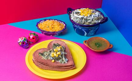 Disfruta de una taquiza para dos con tortillas en forma de corazón