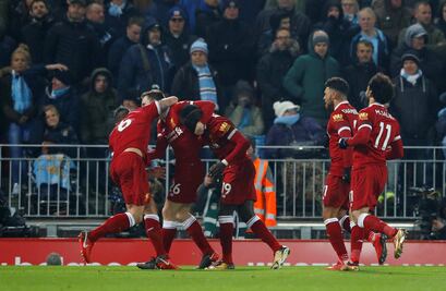 Lluvia de goles y el Liverpool vence al City de Pep