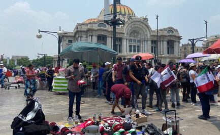 Alameda Central y Bellas Artes se convierten en mercado y baño público previo al cierre de campaña de Morena