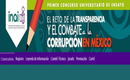 Lanza INAI concurso sobre transparencia y corrupción