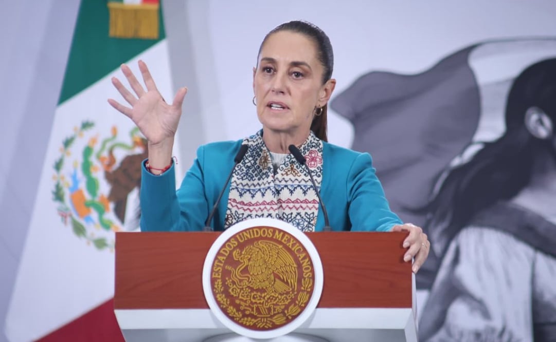 Claudia Sheinbaum Pardo en su conferencia matutina del martes 31 de marzo de 2026 en Palacio Nacional. Foto: Luis Camacho/ EL UNIVERSAL