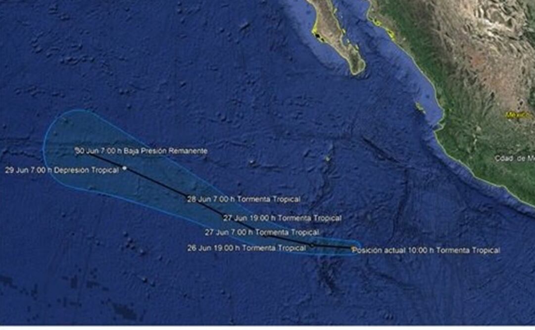 Se forma primera tormenta tropical "Alvin" en el Pacífico 