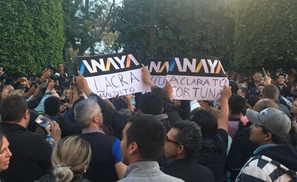 Protestan en Jalisco contra Anaya durante mitin