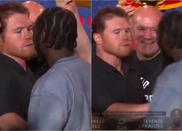 Canelo Álvarez y Terence Crawford protagonizan tenso careo; casi llegan a los golpes