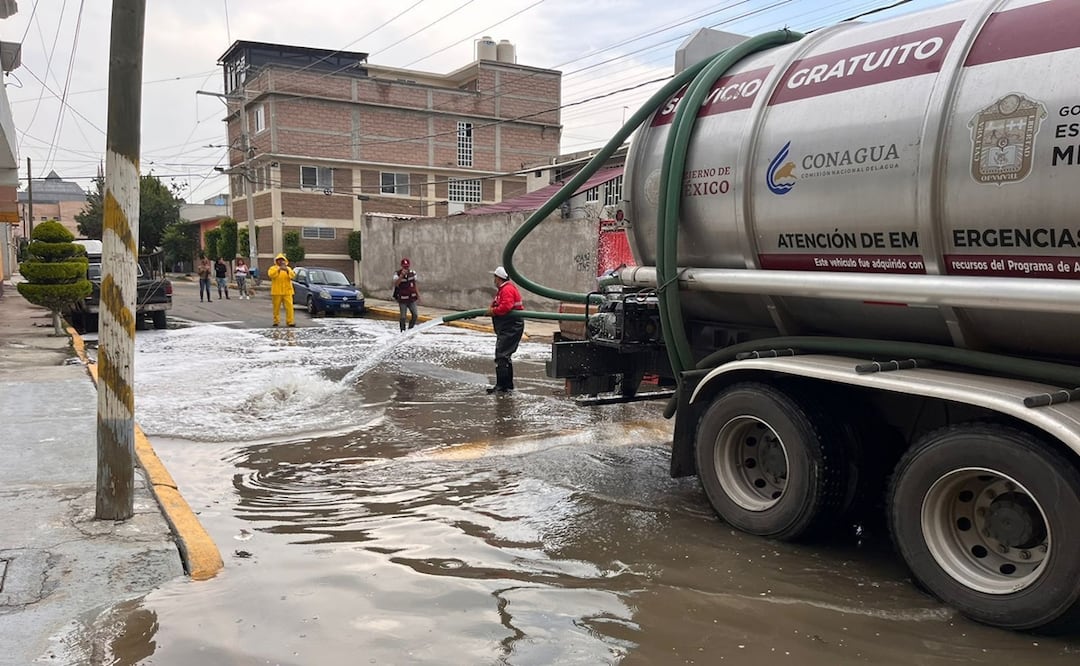 Biodigestor aplicado en Chalco combate bacterias y malos olores en áreas inundadas. Foto: Especial