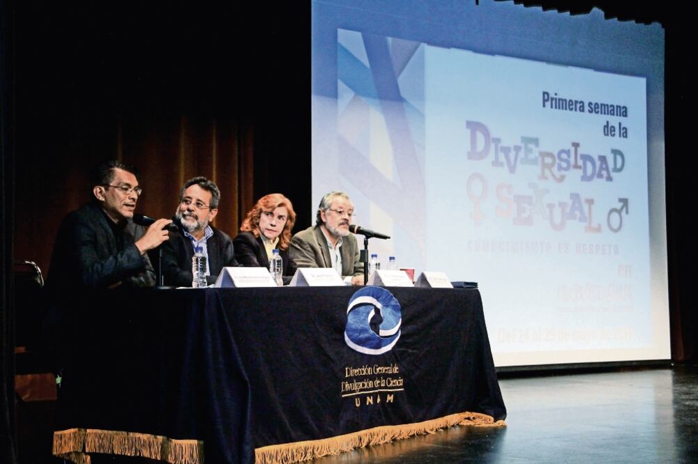 Expertos al inaugurar la Primera Semana de la Diversidad Sexual en el Universum Museo de las Ciencias de la UNAM (JUAN BOITES. ELUNIVERSAL)