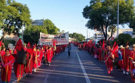 Movimiento triqui marcha en Oaxaca