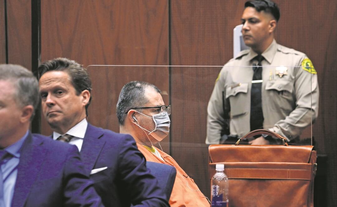 Naasón Joaquín García, líder de la iglesia fundamentalista La Luz del Mundo, con sede en Guadalajara, México, durante su sentencia en el Tribunal Superior del Condado de Los Ángeles. Foto: AP