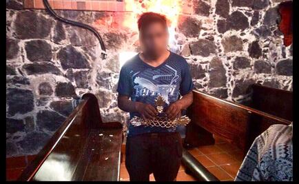 Detienen a posible ladrón de arte sacro en Edomex