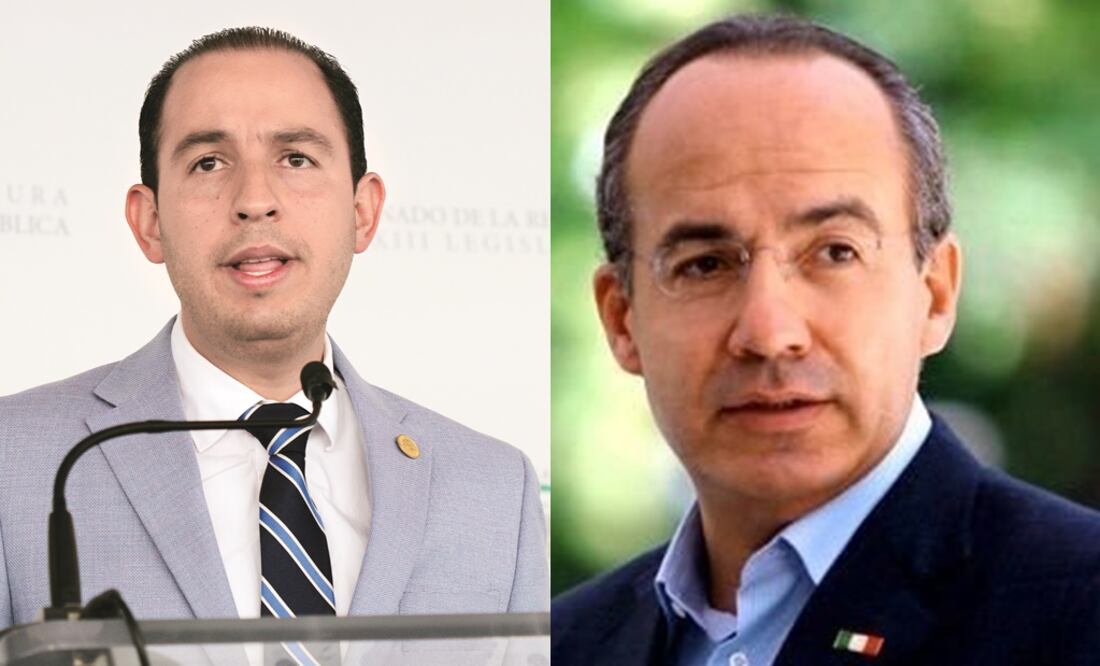 Marko Cortés y el ex presidente Felipe Calderón. Foto: Especial