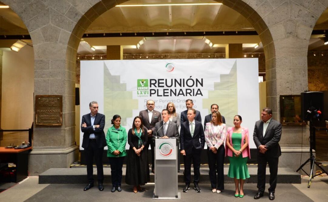 Reunión plenaria del Partido Verde este martes 26 de agosto de 2025. Foto: Especial