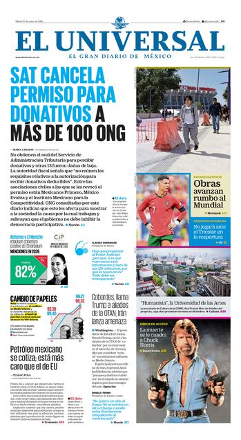 Portada impresa del 21 de marzo de 2026