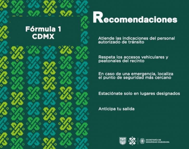 Seguridad Ciudadana anuncia operativo de seguridad por Fórmula 1 en CDMX