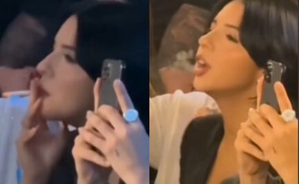 Ángela Aguilar ahora es criticada por fumar durante las presentaciones de Nodal