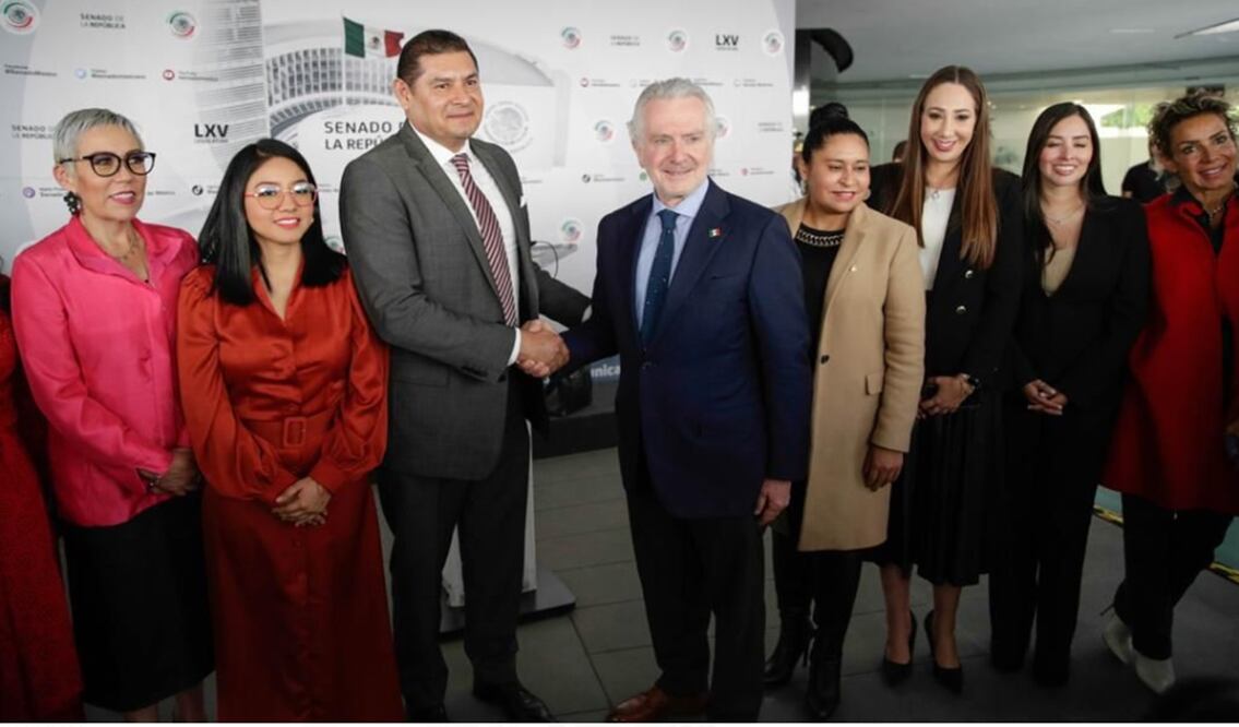 Presidentes de las cámaras de Senadores, Alejandro Armenta Mier, y de Diputados, Santiago Creel Miranda. Foto: especial