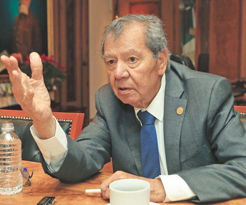 Muñoz Ledo critica el veto en su contra, el cual afirma, es “moralmente deleznable, políticamente inaceptable y jurídicamente impugnable”. Foto: ARCHIVO EL UNIVERSAL