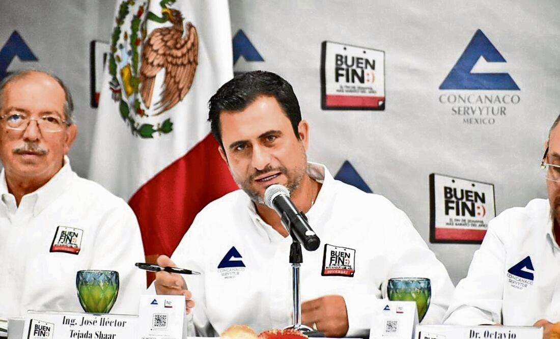 Héctor Tejada Shaar, presidente de la Concanaco, aseguró que se esperan ventas por 141 mil mdd en la próxima edición de El Buen Fin. Foto: Tomada de X