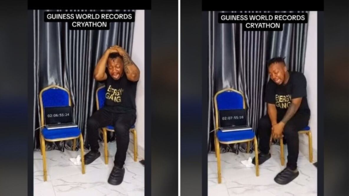 Intentó romper un récord y quedó parcialmente ciego | Fuente: Twitter @showmundialshow