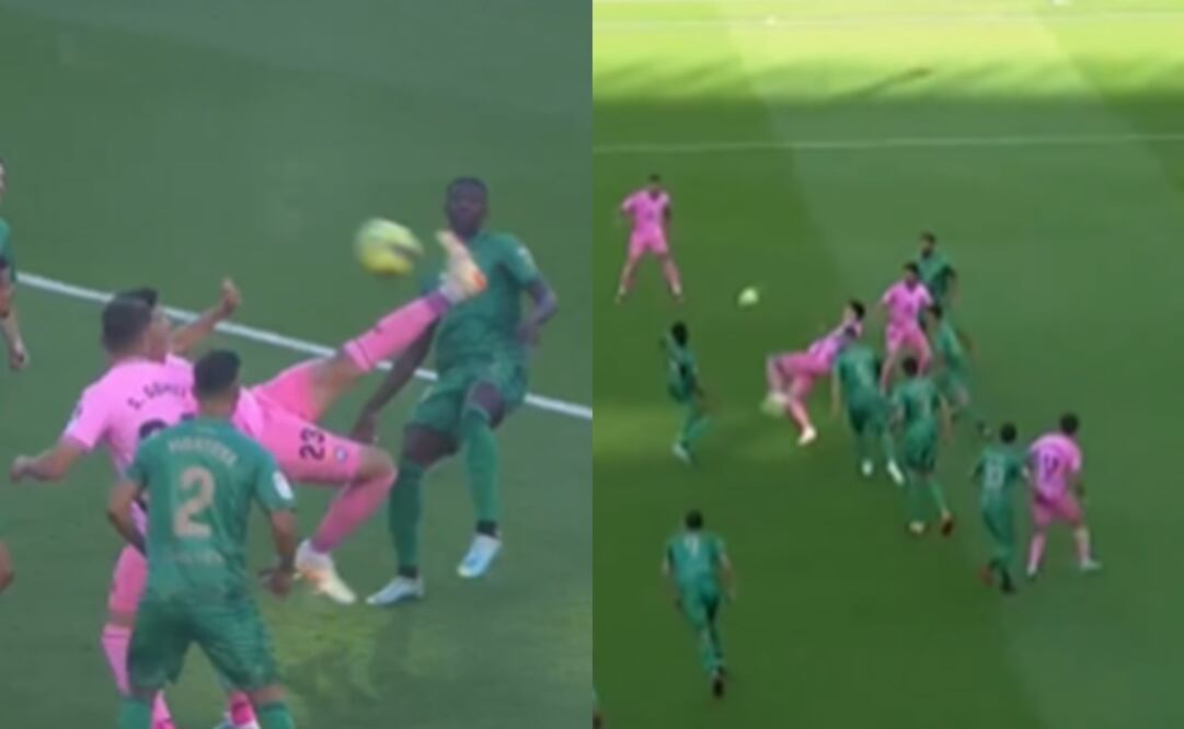 El mexicano César Montes hace golazo de chilena ante el Betis