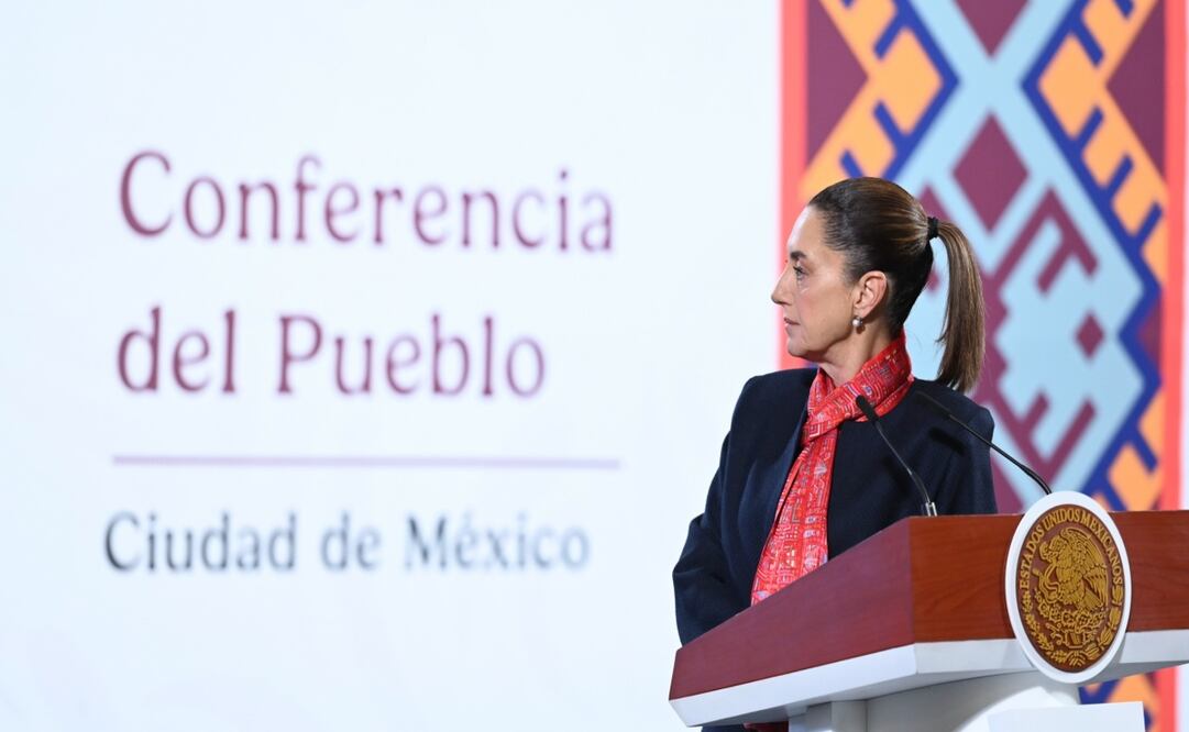 Claudia Sheinbaum en su conferencia matutina del 10 de febrero. Foto: Presidencia