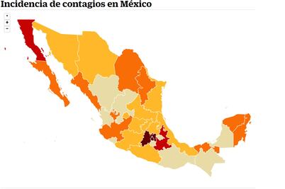 Casos de coronavirus confirmados estado por estado, hoy 13 de abril