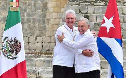 AMLO llama “conservadores” a críticos por entrega de Orden del Águila Azteca a Díaz-Canel