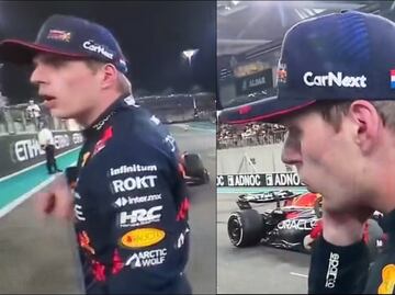 Max Verstappen buscó a Checo Pérez al bajar de su monoplaza y al no verlo esta fue su reacción