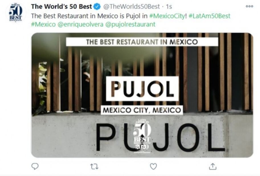 Estos son los restaurantes mexicanos con un lugar en los Latin America’s 50 Best Restaurants 2020