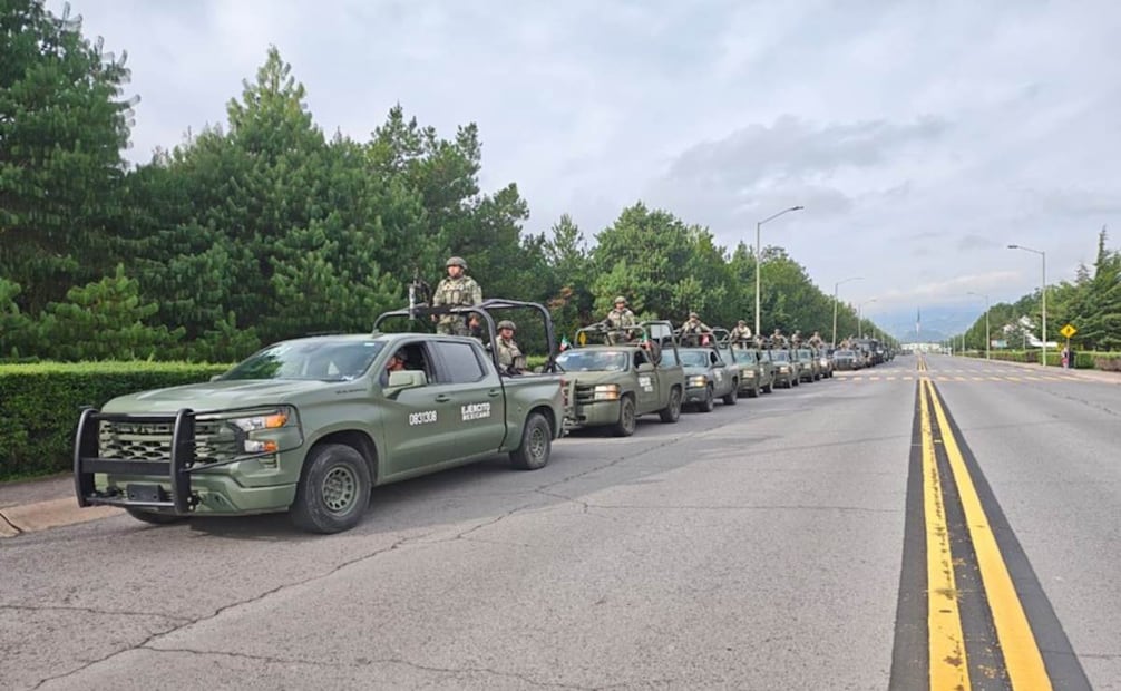 Despliegue de 600 elementos del Ejército mexicano en Guanajuato, con el fin de reforzar la seguridad y la paz. Foto: Especial
